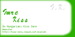 imre kiss business card